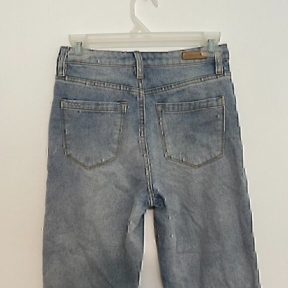 BLANK NYC BLANKNYC Madison High Rise Crop Jeans Light Wash Ripped High Waisted - Picture 11 of 12